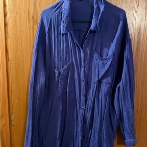 Women's Blue Casual Jacket